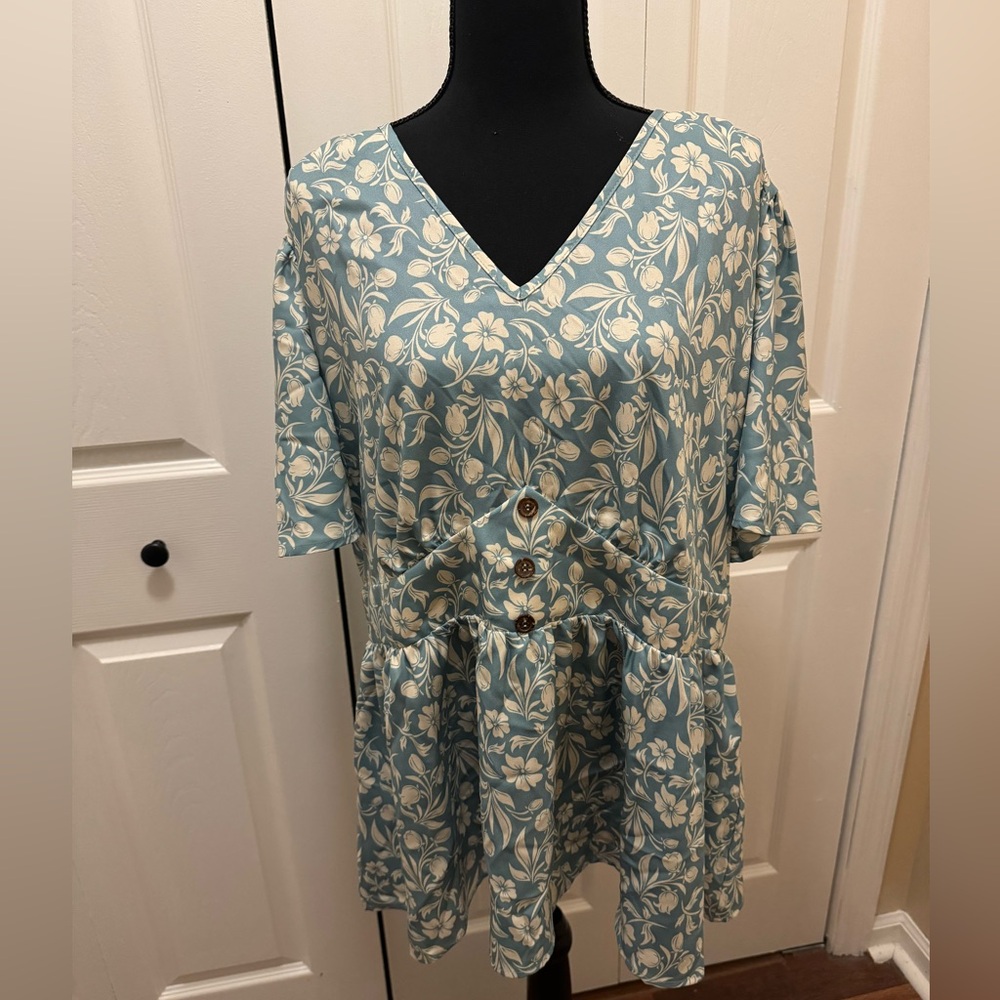 Mint green baby doll top